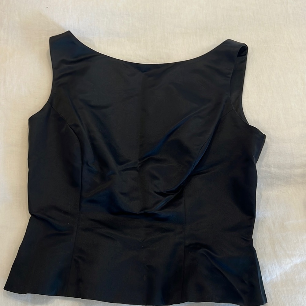 Lily Samii black silk top